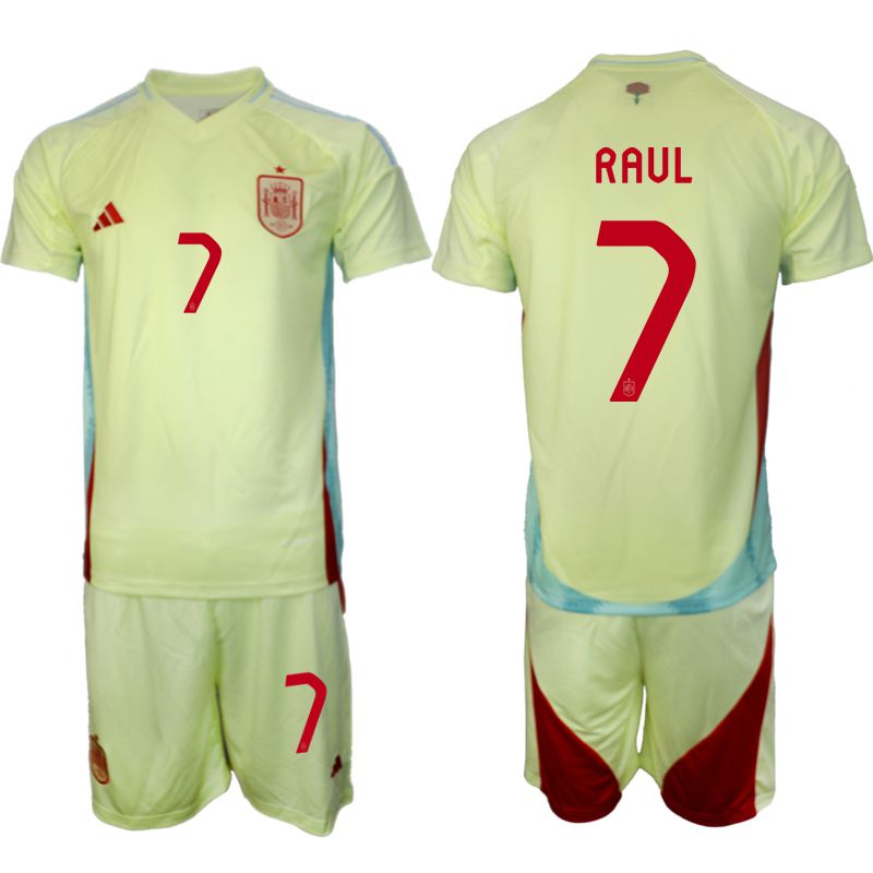 Men 2024-2025 Season Spain away green #7 Soccer Jersey->spain jersey->Soccer Country Jersey